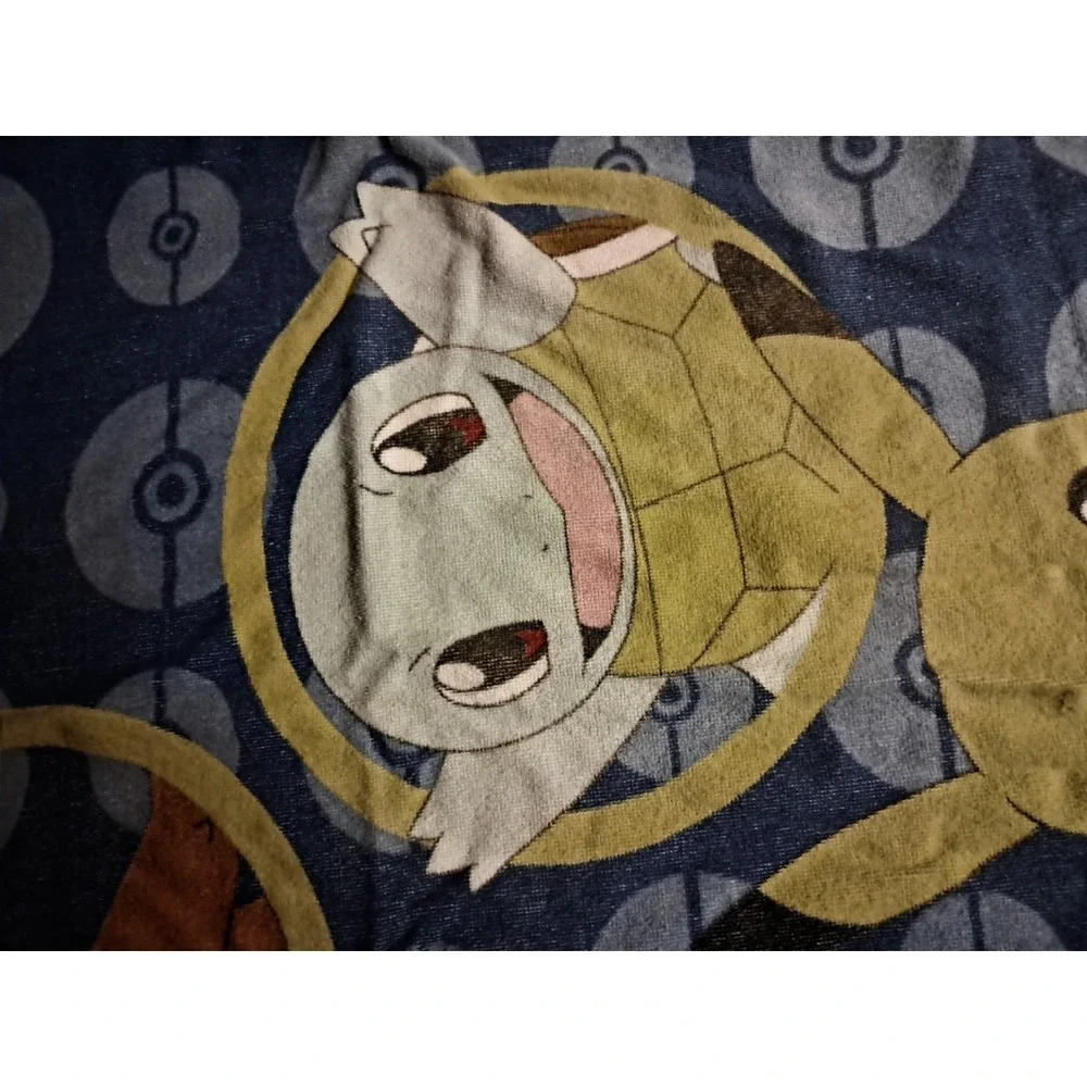 Vintage Pokémon Beach Towel 53x27 Pikachu Charizard Bulbasar Charmander 90s